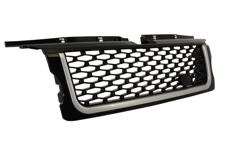 Mittelgrill Und Seitliche Lüftungsschlitze Passend Für Land Rover Range Rover Sport (2005-2008) L320 Autobiography Look All Black Edition KITT