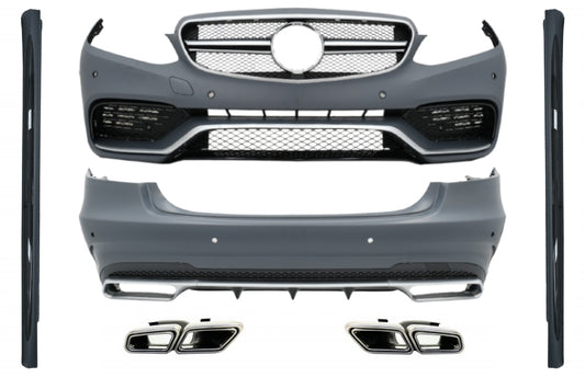 Bodykit Stoßstange für Mercedes W212 Facelift 13-16 E63 Look Seitenschweller Endrohre CarPartsTuning