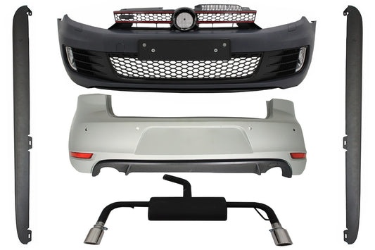 Bodykit für VW Golf VI MKVI Golf 6 08-13 GTI Look Stoßstange Auspuffanlage CarPartsTuning