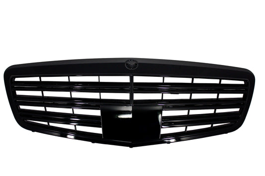 Frontgrill für Mercedes S-Klasse W221 Facelift 10-13 S63 S65 Design Schwarz glänzend CarPartsTuning
