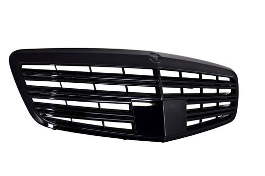 Frontgrill für Mercedes S-Klasse W221 Facelift 10-13 S63 S65 Design Schwarz glänzend CarPartsTuning