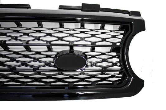 Mittelgrill Passend Für Land Range Rover Vogue III L322 (2006-2009) All Black Autobiography Supercharged Edition KITT