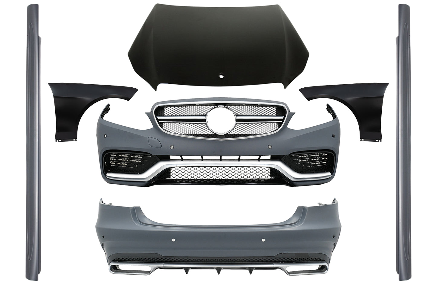 Bodykit Passend Für Mercedes E-Klasse W212 Facelift (2013-2016) E63 Design Seitenschweller KITT