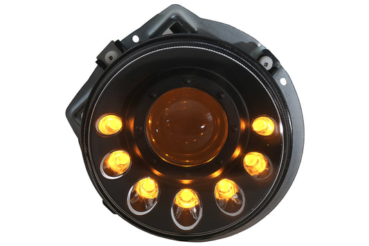 LED Scheinwerfer für Mercedes G-Klasse W463 1989-2012 Schwarz Dynamisch Drehen Licht CarPartsTuning