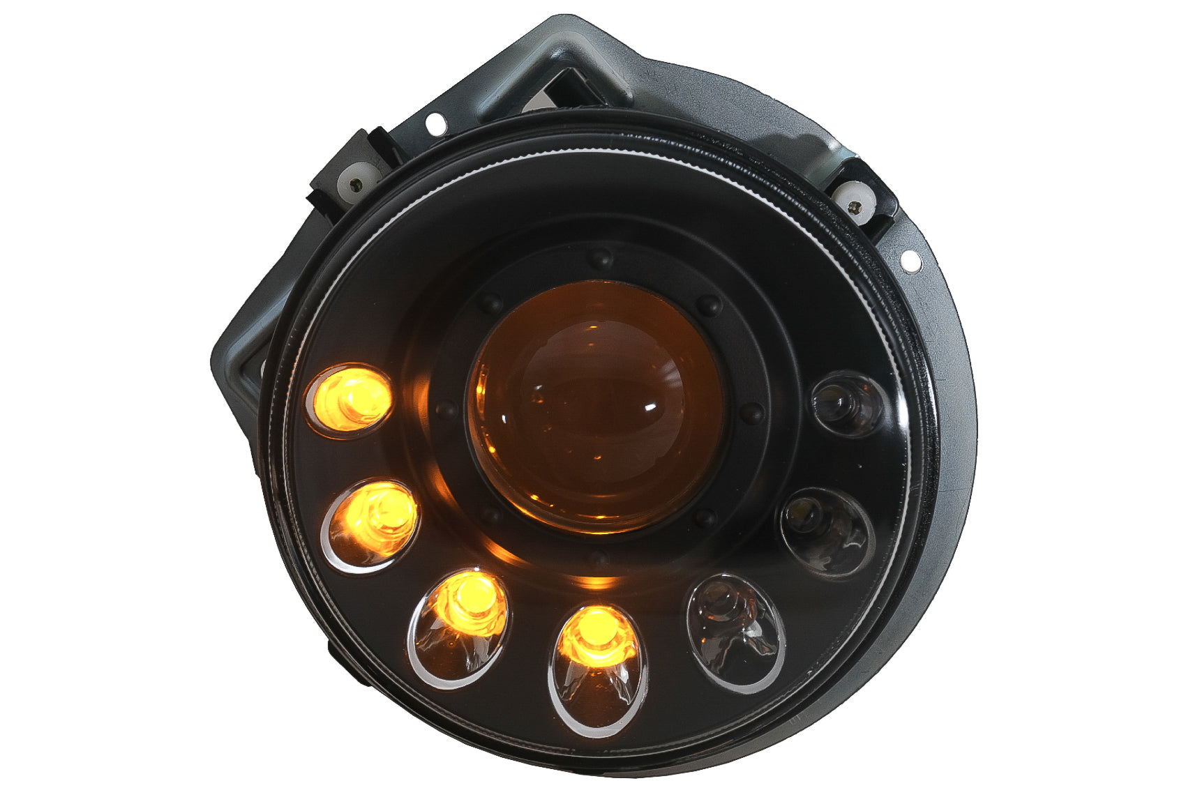 LED Scheinwerfer für Mercedes G-Klasse W463 1989-2012 Schwarz Dynamisch Drehen Licht CarPartsTuning