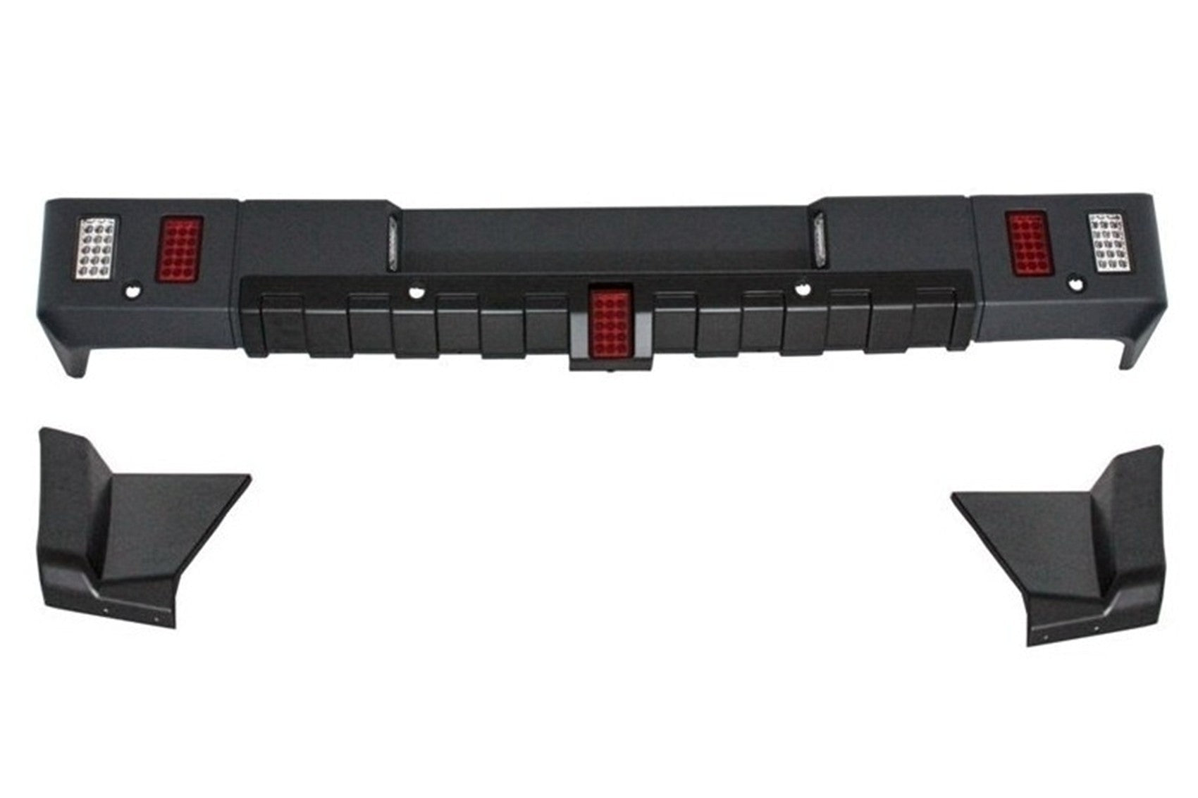 Heckstoßstange für Mercedes G-Klasse W463 1989+ G63 G65 Look Diffusor LED Lichter CarPartsTuning