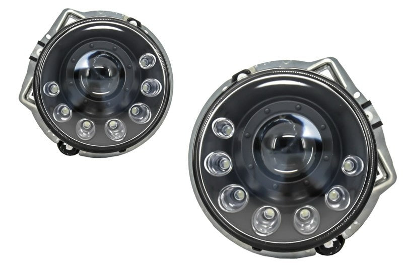 LED Scheinwerfer passend für Mercedes G-Klasse W463 (1989-2012) Bi-Xenon Design Schwarz KITT