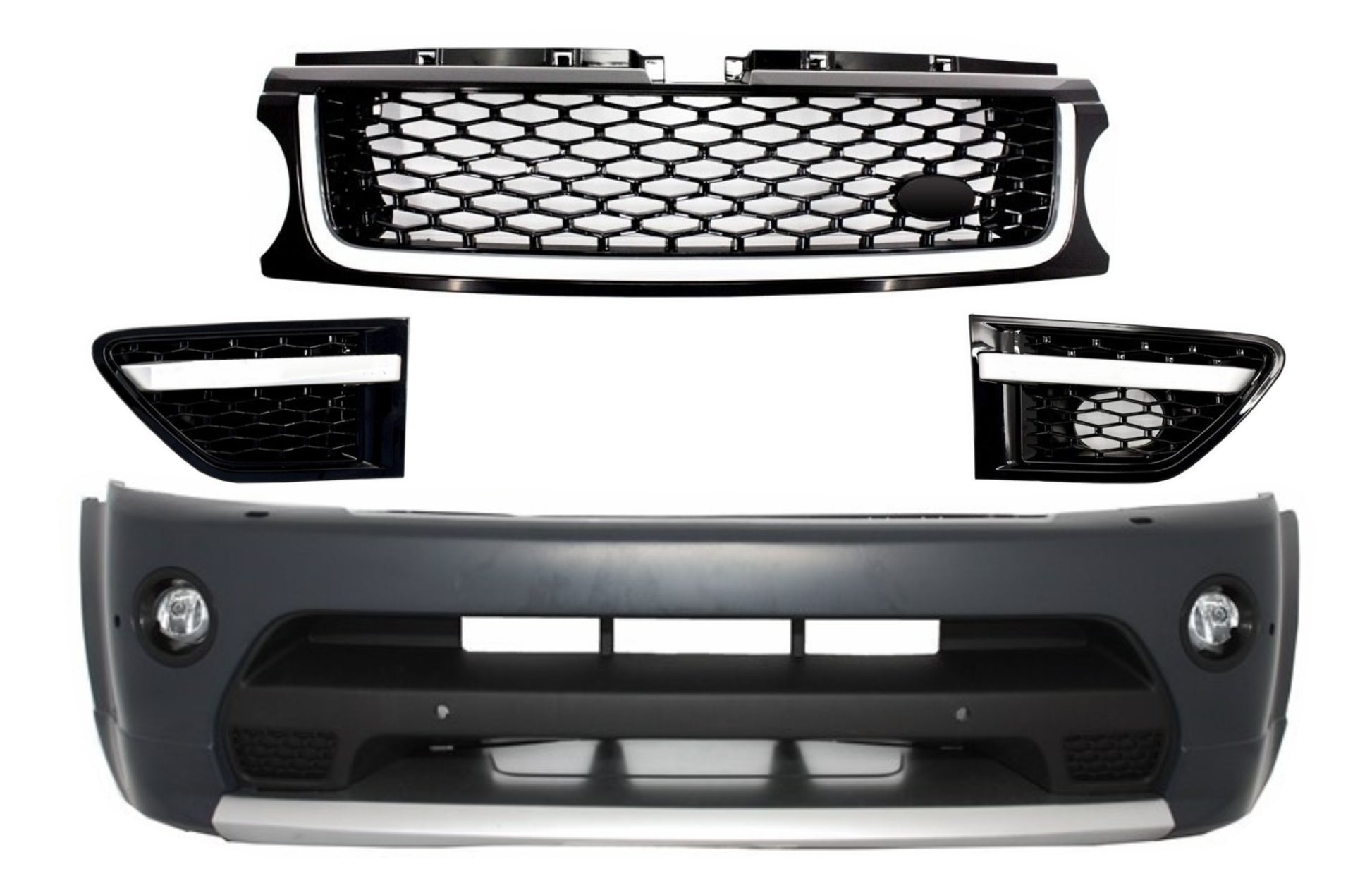 Frontstoßstange für Sport L320 09-13 Autobiography Look Gitter Versammlung Alle Schwarz CarPartsTuning