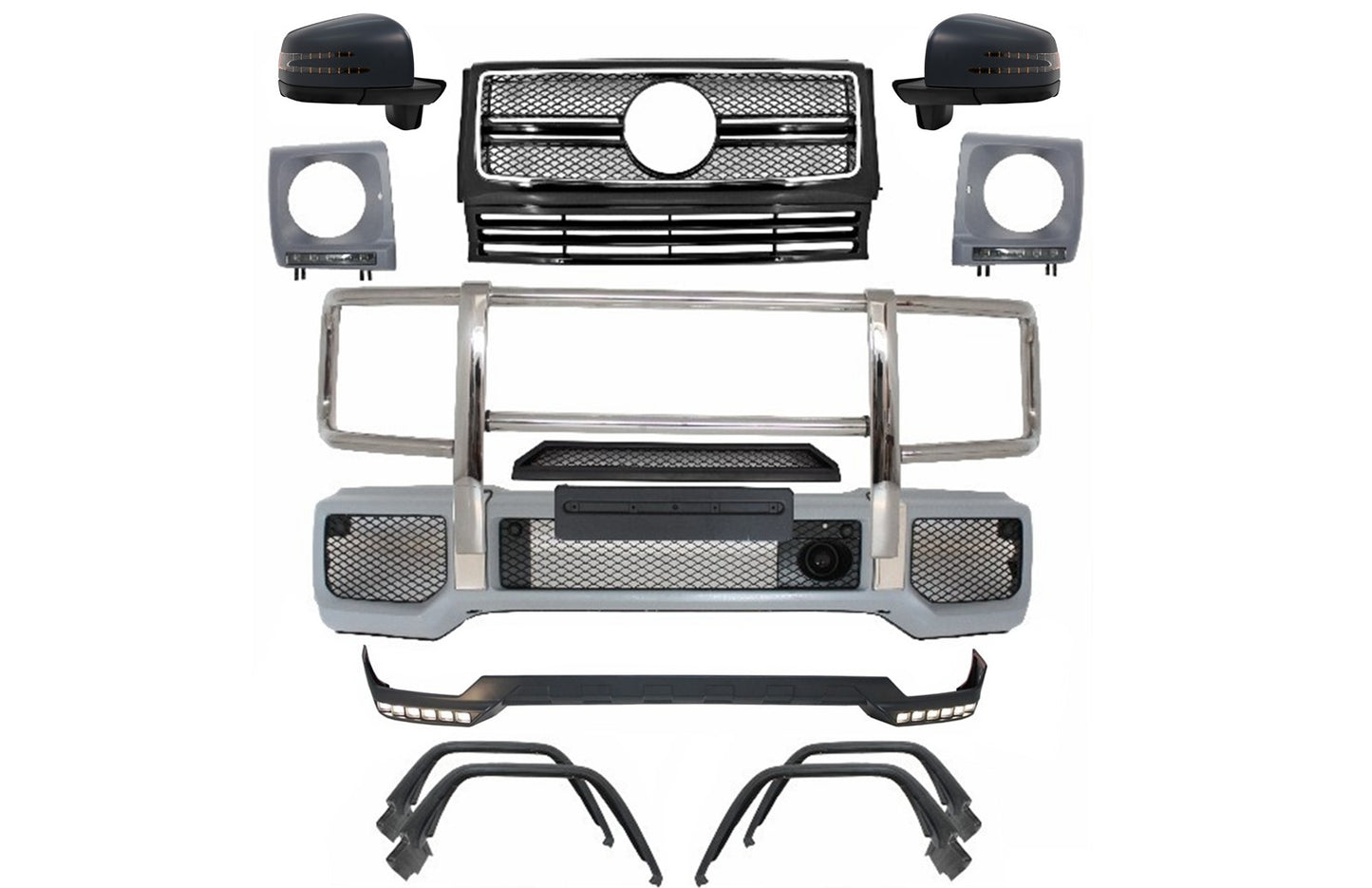 Body Kit Stoßstange für Mercedes G W463 89–18 G63 G65 Design Grille BullBar Spoiler Carpartstuning Austria