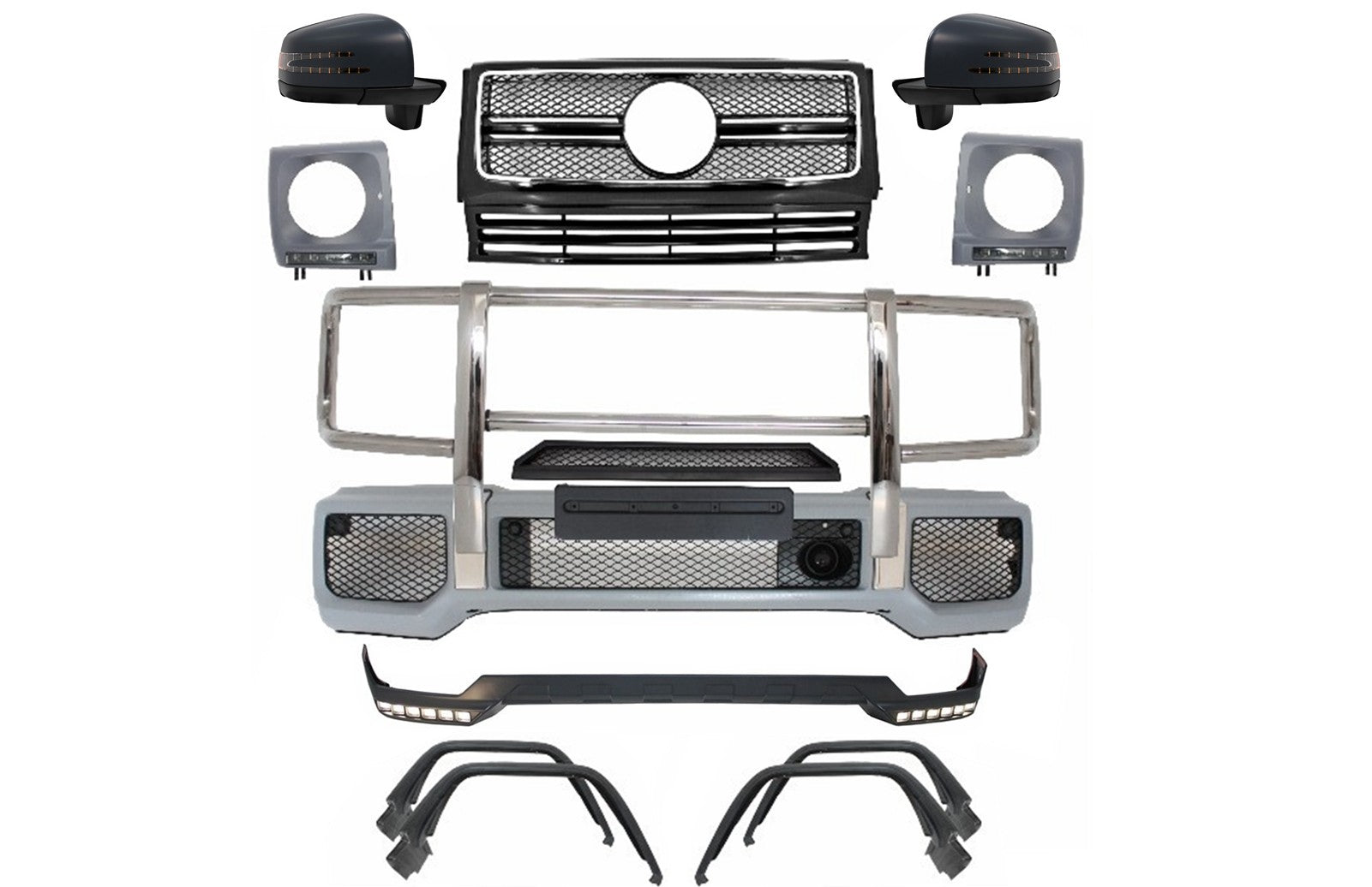 Body Kit Stoßstange für Mercedes G W463 89–18 G63 G65 Design Grille BullBar Spoiler Carpartstuning Austria