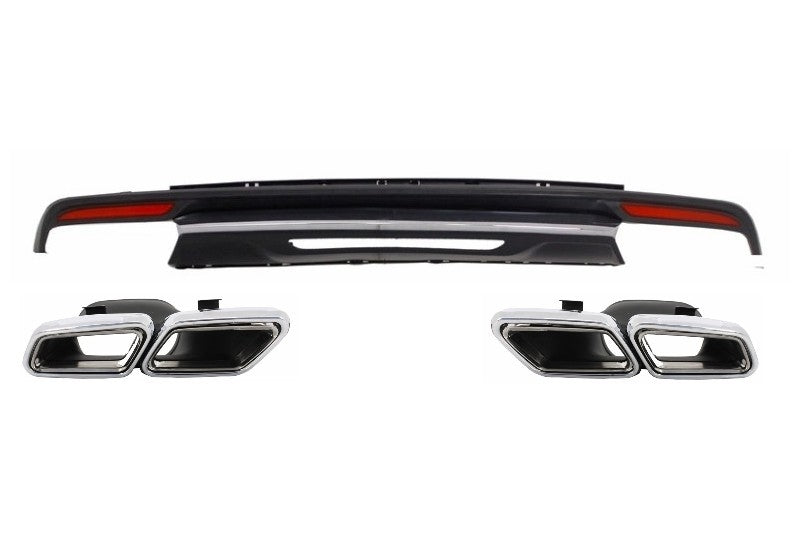 Diffusor Auspuff Schalldämpfer Tipps für Mercedes S-Klasse W222 13-06.17 S63 Look CarPartsTuning