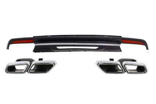 Diffusor Auspuff Schalldämpfer Tipps für Mercedes S-Klasse W222 13-06.17 S63 Look CarPartsTuning