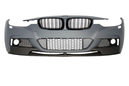 Frontstoßstange für BMW 3er F30 F31 2011+ M-Sport Look Gitter Doppelt Streifen Schwarz Carpartstuning Austria