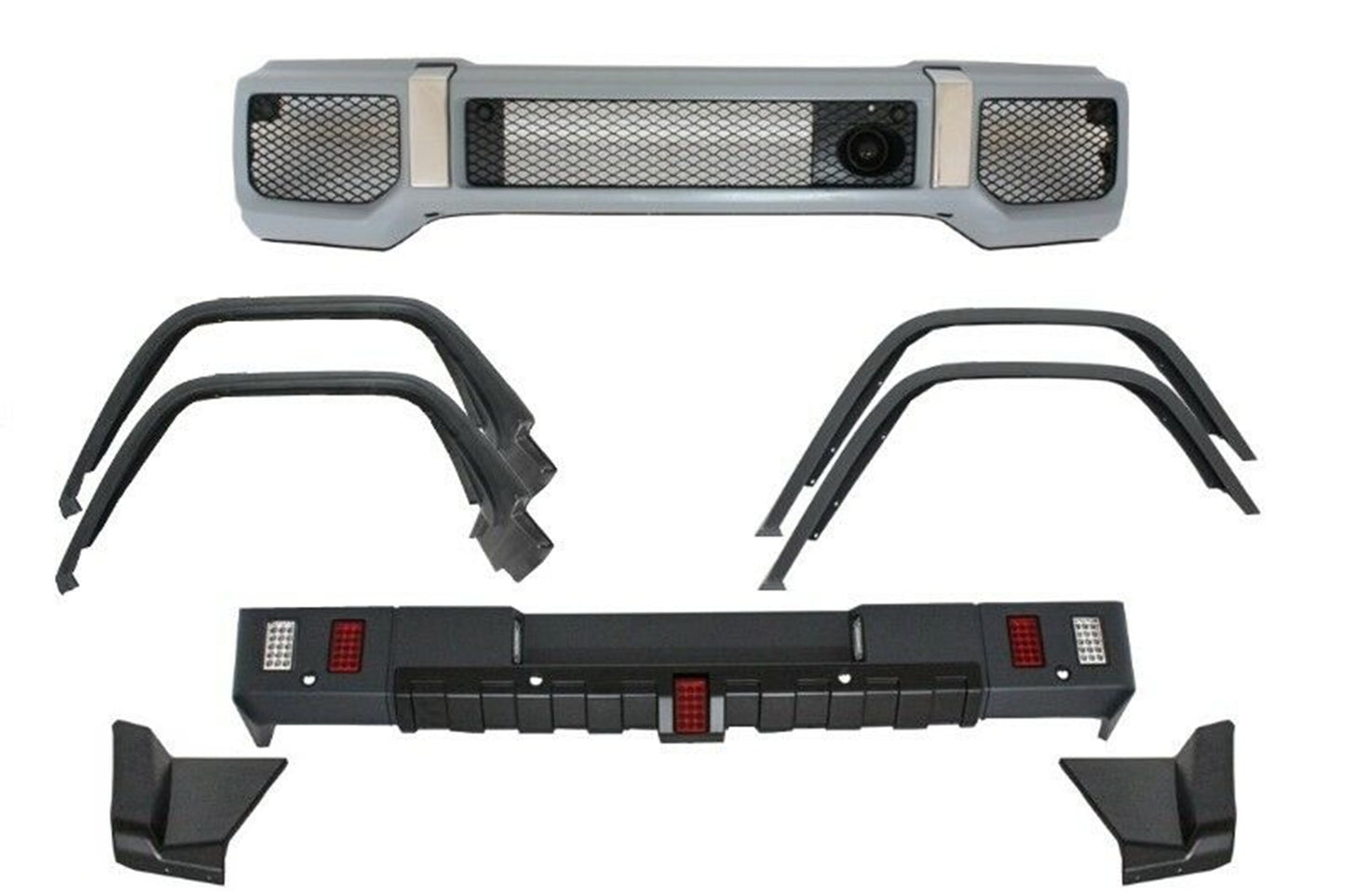 Kit für Mercedes G W463 1989-2013 G63 G65 Look mit Kotflügelverbreiterung Radkästen CarPartsTuning
