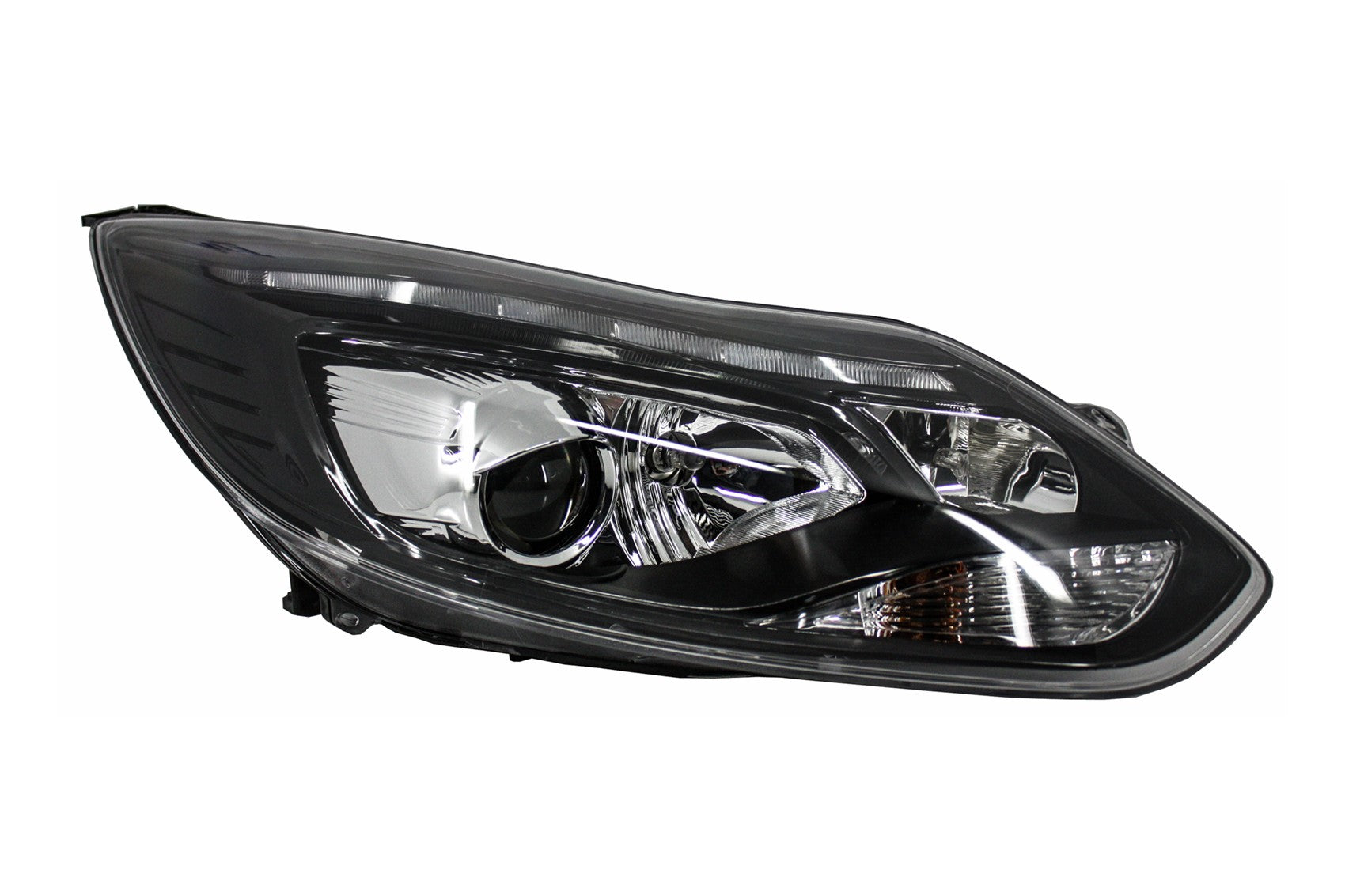 LED TFL Tagfahrlicht Scheinwerfer Xenon Look für FORD Focus III 11-14 Schwarz- CarPartsTuning