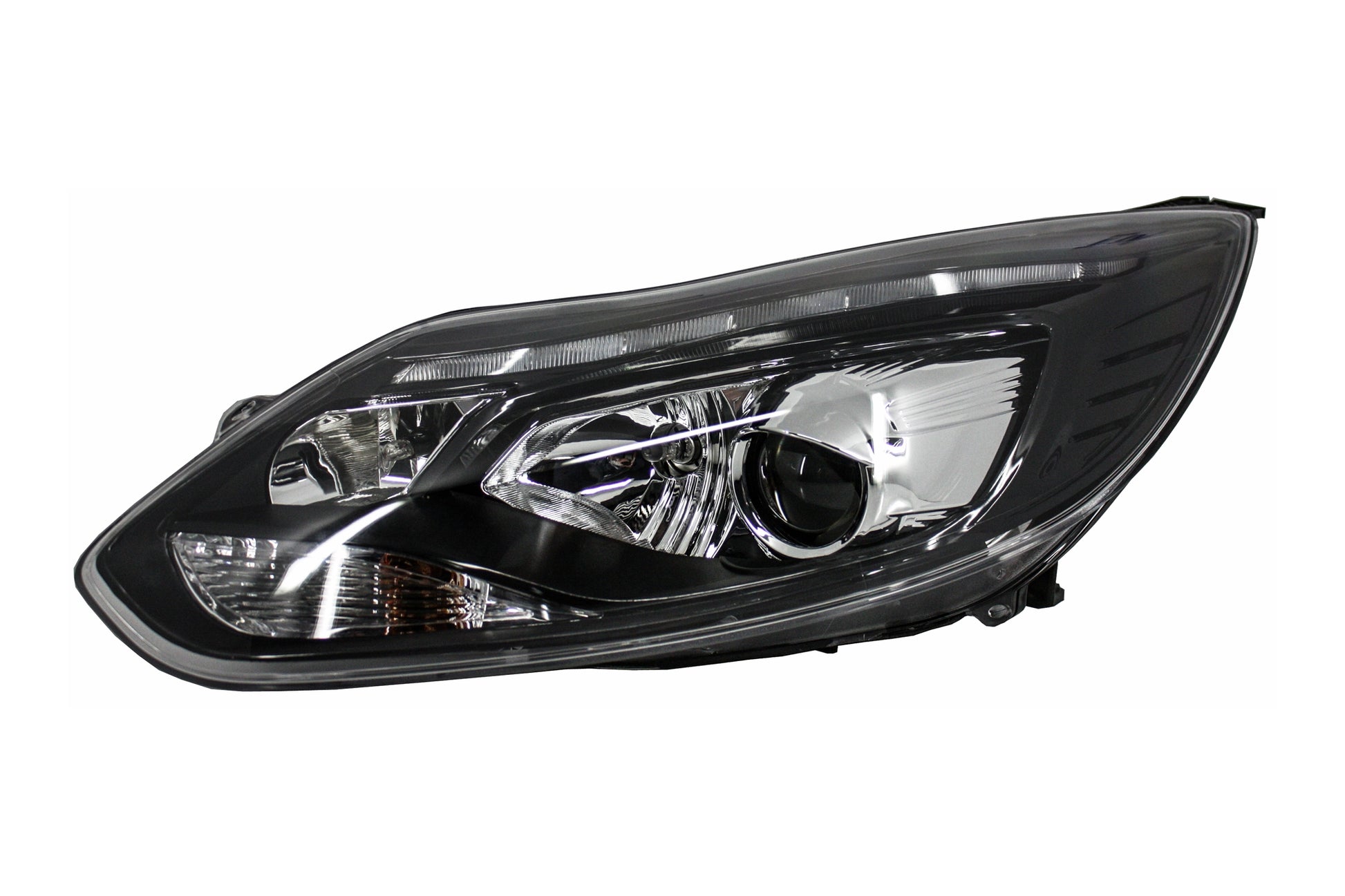 LED TFL Tagfahrlicht Scheinwerfer Xenon Look für FORD Focus III 11-14 Schwarz- CarPartsTuning