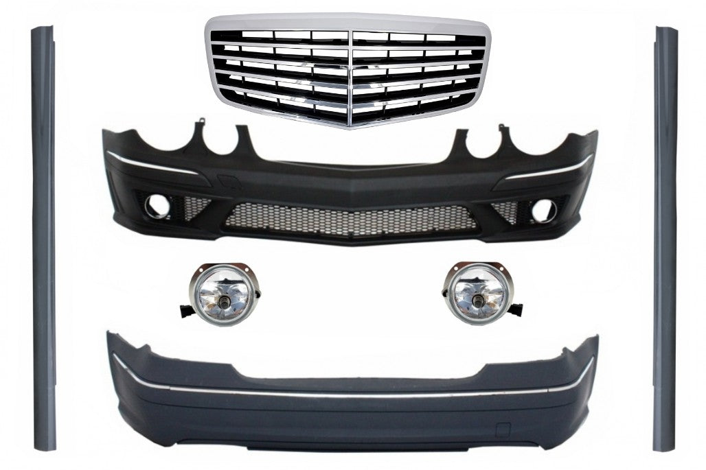 Bodykit für Mercedes E-Klasse W211 02-09 Stoßstange Mittelgitter E63 Design CarPartsTuning