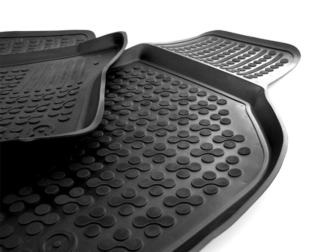 Bodenmatte Gummi Schwarz für AUDI A6 C7 4G Limo 11-18 AUDI A7 4G Sportback 10-17- CarPartsTuning