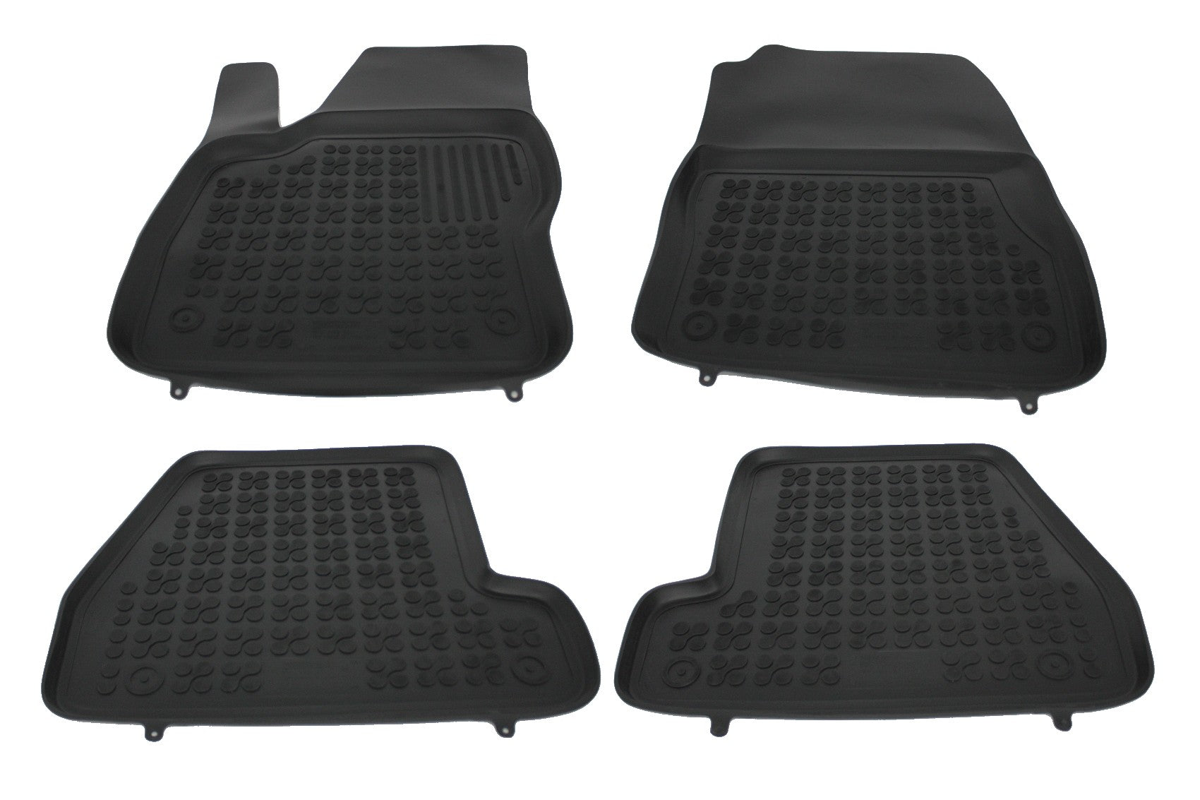 Gummi-Fußmatte Schwarz für Ford Focus 3 11-18 geruchsneutraler erhöhter Rand gewidmet CarPartsTuning