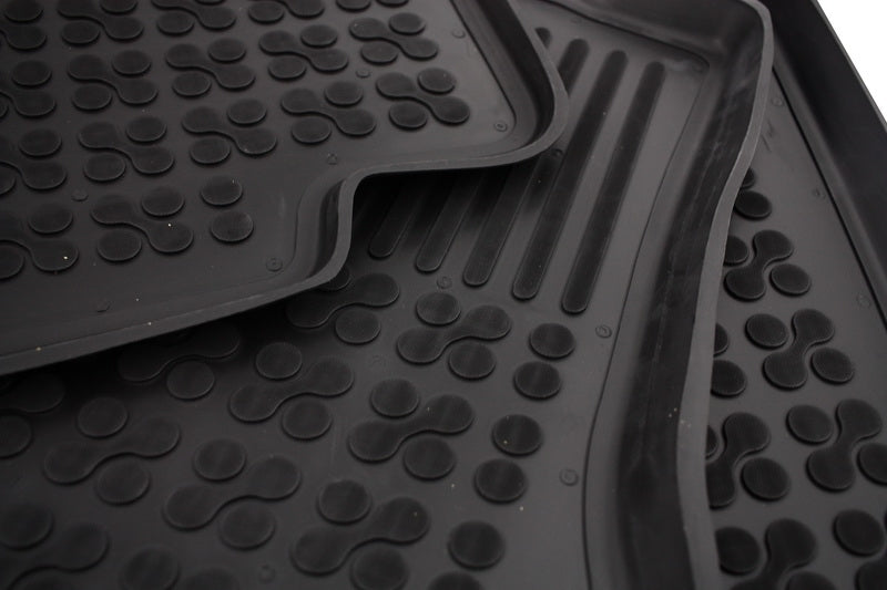 Bodenmatte Gummi für Mercedes E-Klasse W211 2002-2009 Schwarz- CarPartsTuning