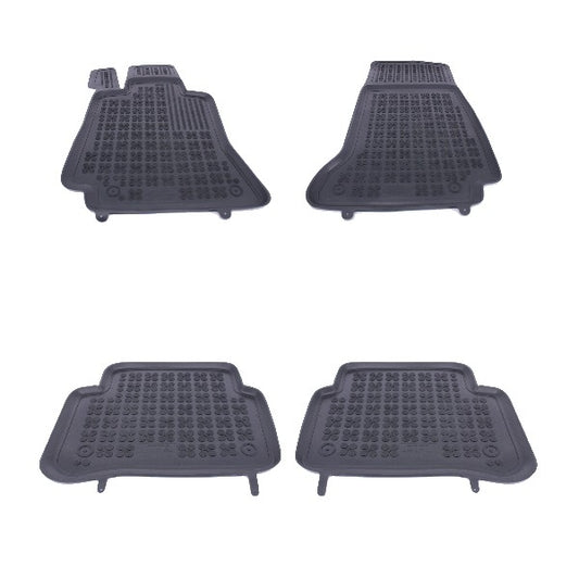 Gummifußmatte Schwarz für Mercedes E-Klasse W213 Limousine 16+ Geruchlos 3cm Rand CarPartsTuning