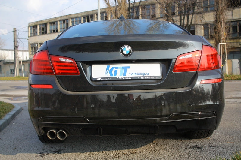 Links Doppelte Abluft Diffusor für BMW 5 F10 F11 2011-2017 M-Performance Look CarPartsTuning