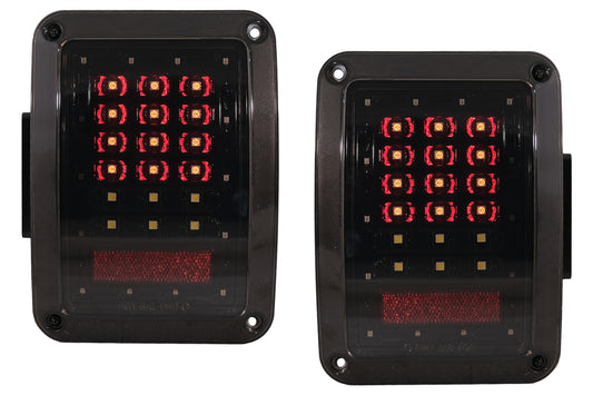 Voll-LED-Rückleuchten Passend Für Jeep WranGLEr JK (2007-2017) Smoke KITT