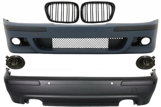 Bodykit für BMW 5 E39 1997-2003 Doppelt Auslauf M5-Look Nebellichter Rauch Gitter CarPartsTuning