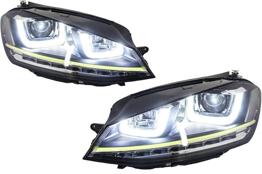 Bodykit für VW Golf 7 VII 12-17 R400 Look Scheinwerfer 3D LED DRL FLOWING Dynamisch CarPartsTuning