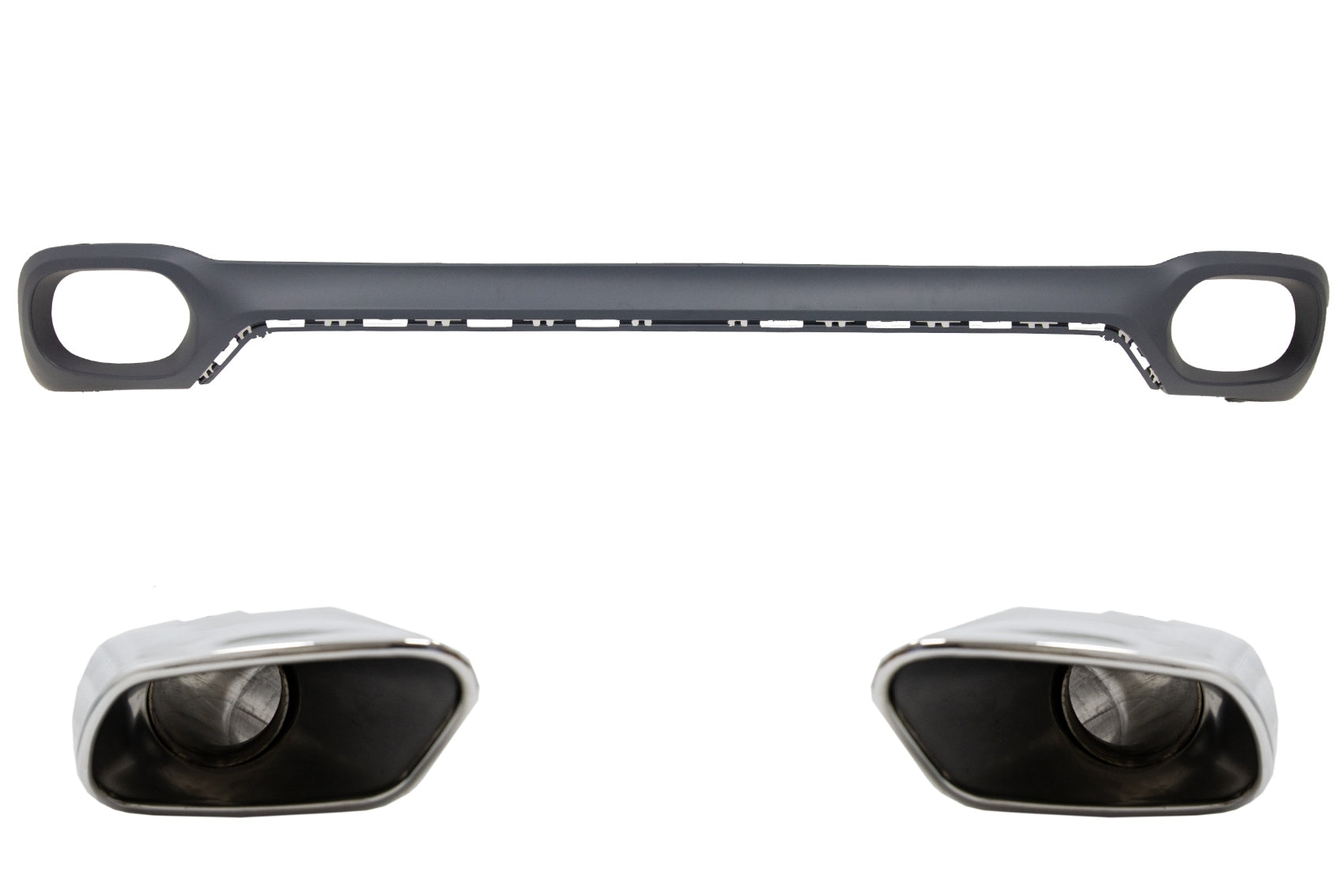 Ladekantenschutz Vierkant Auspuffspitzen für BMW X6 F16 V8 Design M-Tech CarPartsTuning