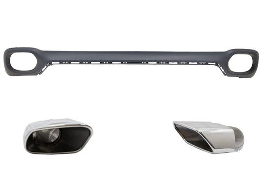 Ladekantenschutz Vierkant Auspuffspitzen für BMW X6 F16 V8 Design M-Tech CarPartsTuning