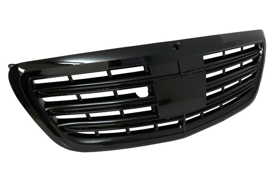 Frontgrill für Mercedes S-Klasse W222 14-08.20 S63 S65 Design Schwarz glänzend CarPartsTuning