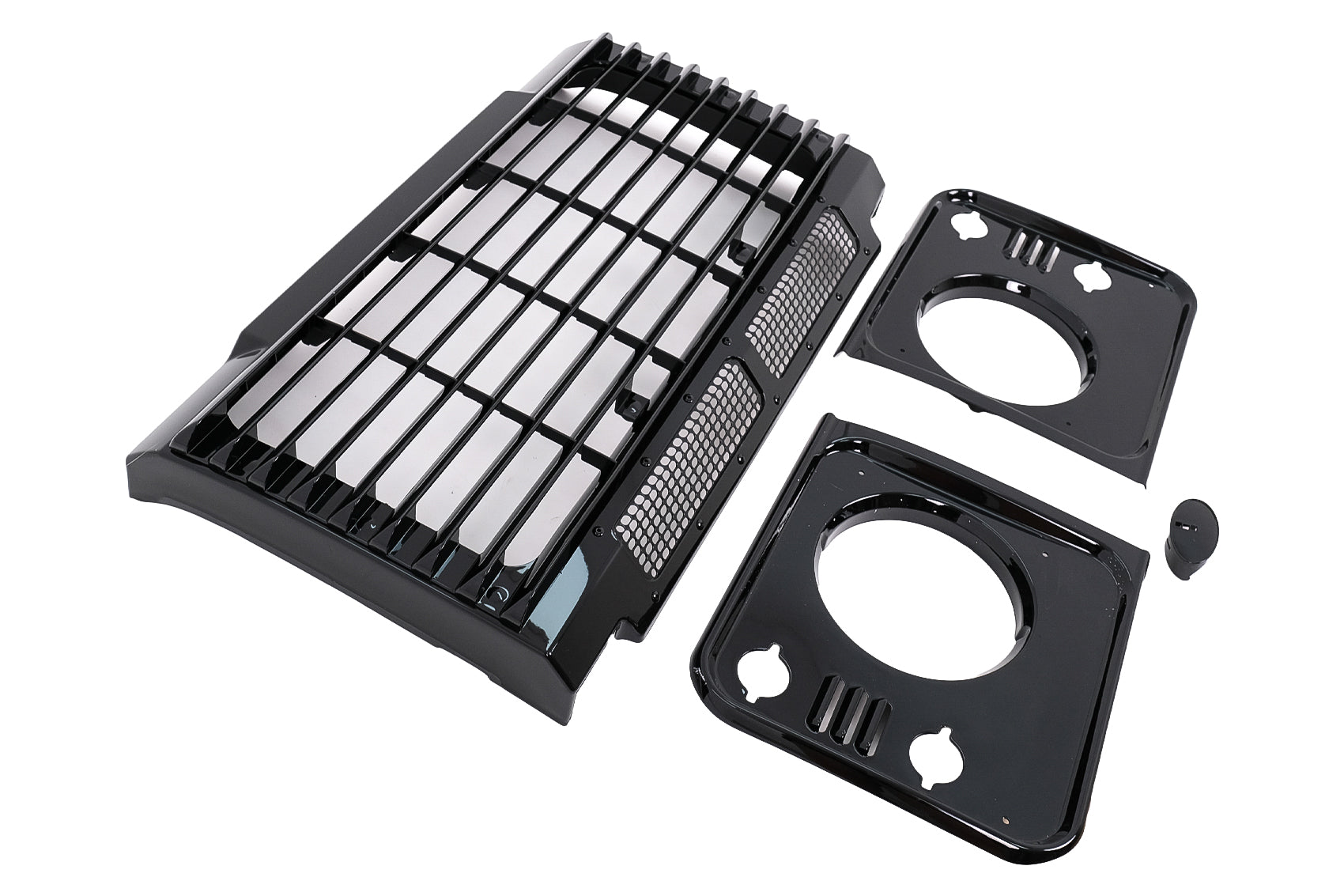 Kühlergrill Scheinwerfer Abdeckungen für Land Rover Defender L316 1990–2016 Schwarz Carpartstuning Austria
