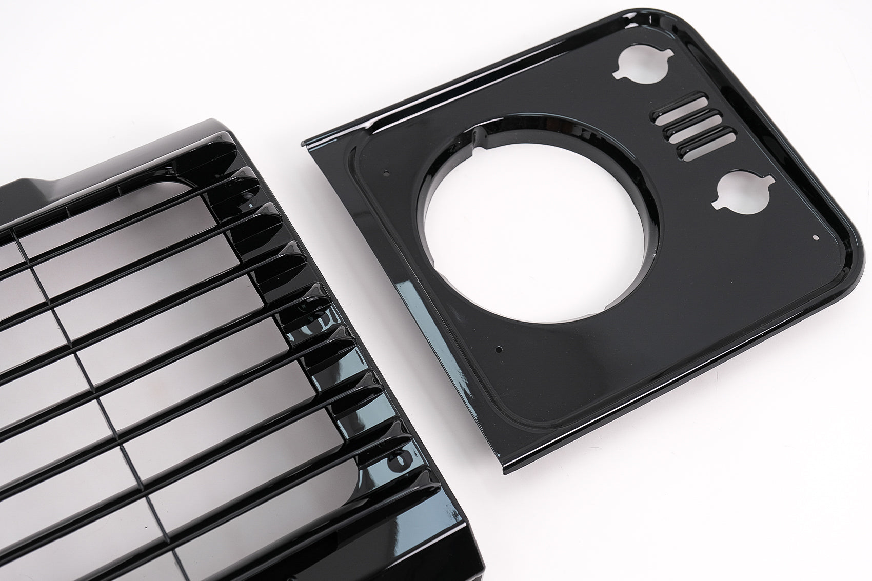 Kühlergrill Scheinwerfer Abdeckungen für Land Rover Defender L316 1990–2016 Schwarz Carpartstuning Austria