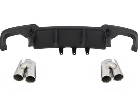 Doppelausgang Diffusor für BMW 5er F10 F11 2011-2017 M-Look Schalldämpfer Tipps CarPartsTuning