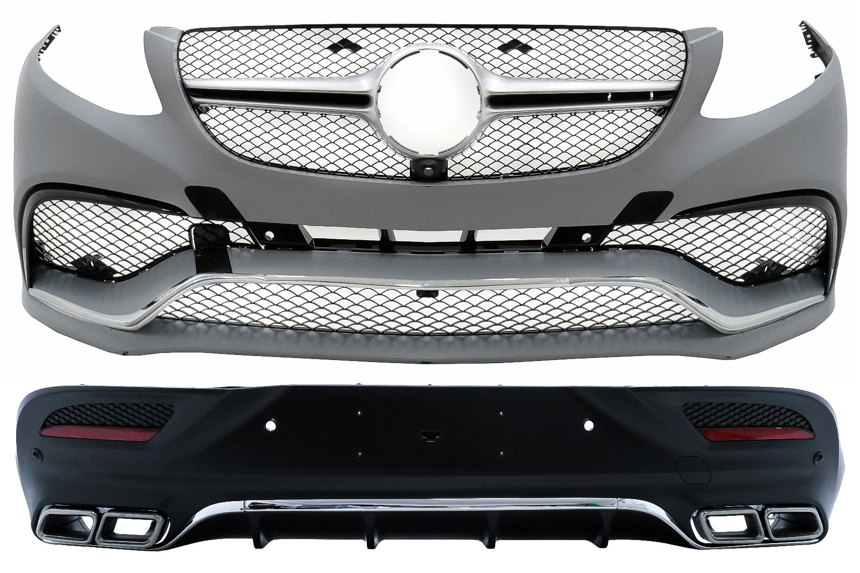 Bodykit Stoßstange für Mercedes GLE Coupe C292 2015-2019 Endrohre Kühlergrill CarPartsTuning