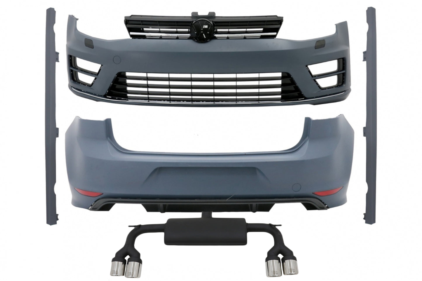 Body Kit für VW Golf 7 VII 13-17 R R20 Look Stoßstange Seitenschweller Auspuff CarPartsTuning