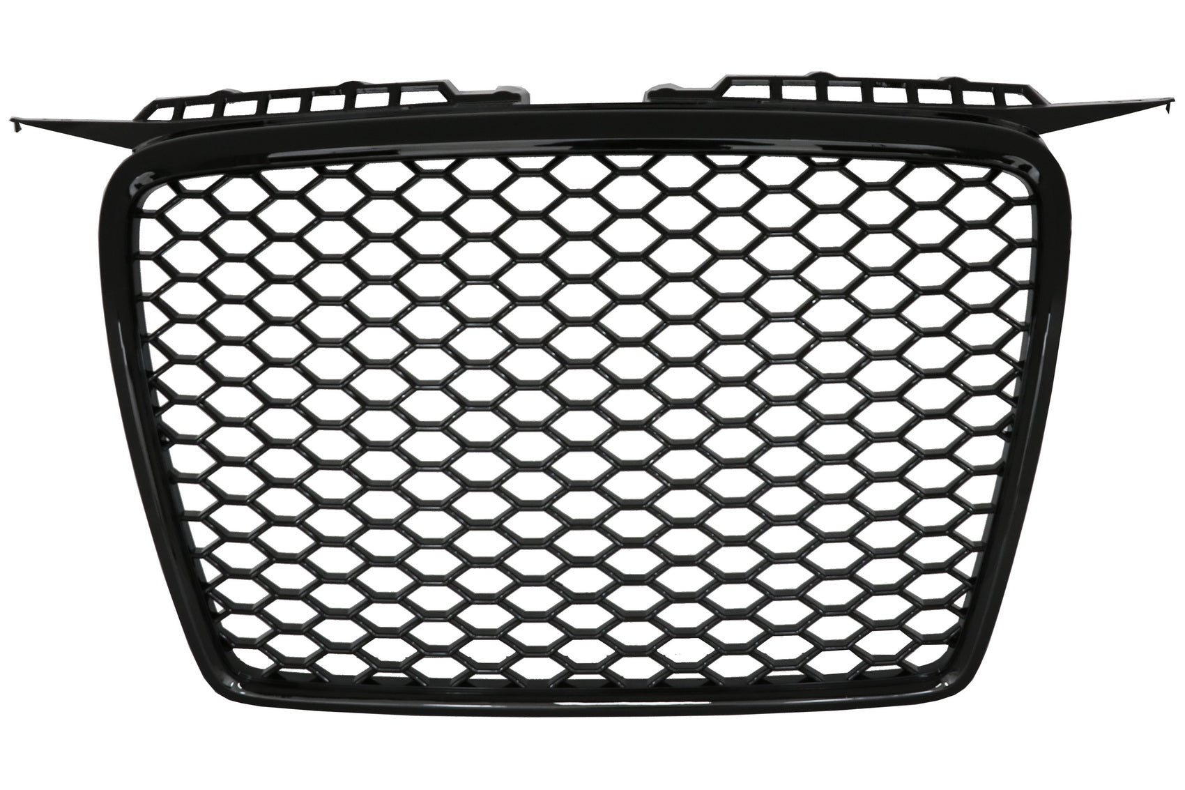 Frontgrill ohne Emblem für Audi A3 8P 04-07 RS Design Schwarz glänzend Carpartstuning Austria