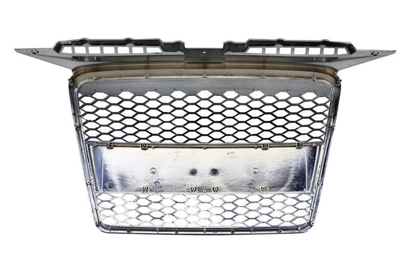 Badgeless Kühlergrill für Audi A3 8P 04-07 RS Design Schwarz Chrom CarPartsTuning