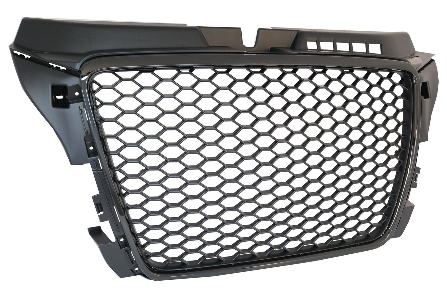 Badgeless Frontgrill für AUDI A3 8P Facelift 07-12 RS Design Piano Schwarz CarPartsTuning