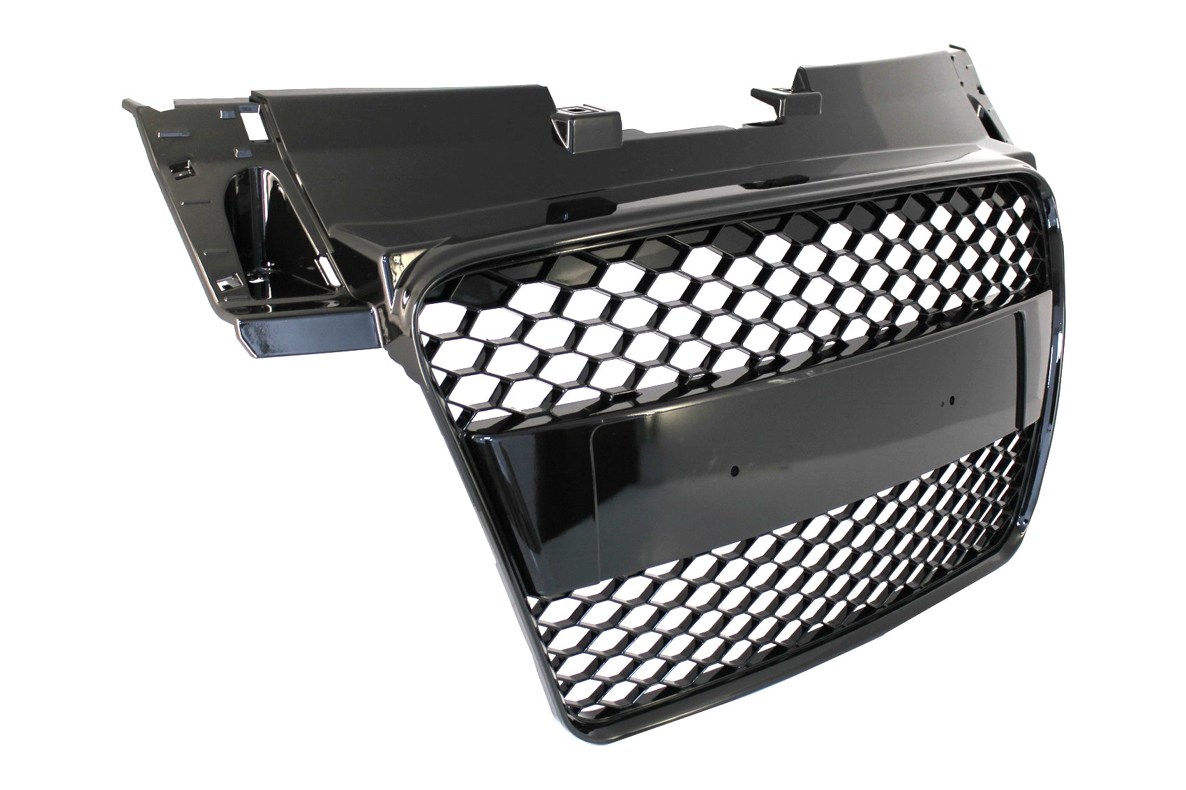 Kühlergrill ohne Emblem für Audi TT 8J 2006-2014 RS Design Honeycomb Glänzend Schwarz Carpartstuning Austria