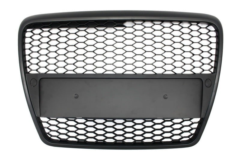 Frontgrill ohne Emblem passend für AUDI A6 4F C6 (2004-2007) RS Design Mattschwarz KITT Specials