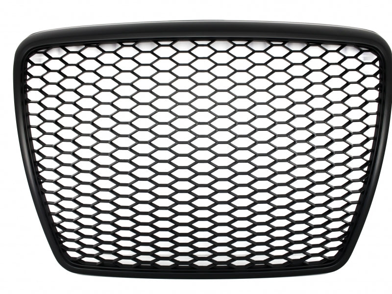 Frontgrill ohne Emblem passend für Audi A6 4F2 4F C6 (2004-2011) RS Design Mattschwarz KITT Specials