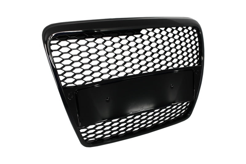 Emblemloser Frontgrill passend für AUDI A6 4F C6 (2004-2007) RS Design Piano Black KITT Specials