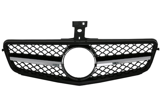 Kühlergrill für Mercedes C W204 S204 2007-2014 Sport C63 Look Glänzend schwarz CarPartsTuning