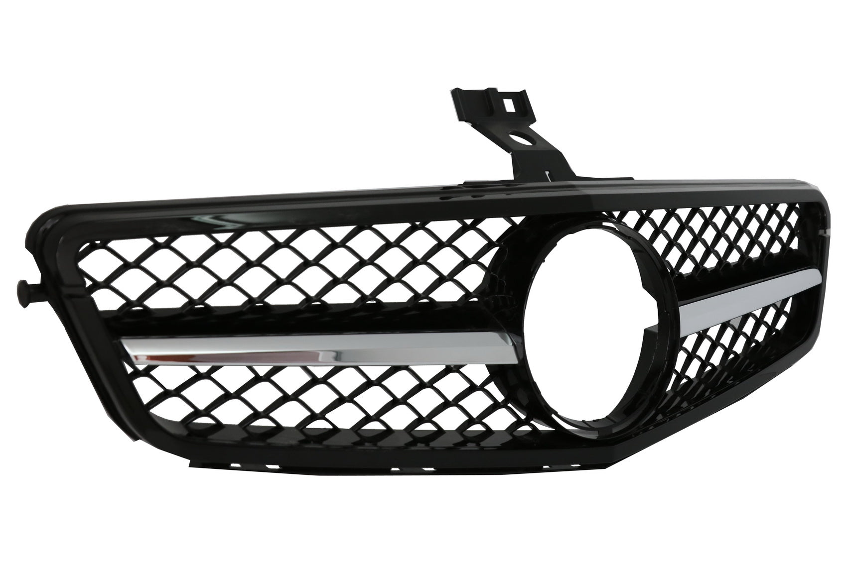 Kühlergrill für Mercedes C W204 S204 2007-2014 Sport C63 Look Glänzend schwarz CarPartsTuning