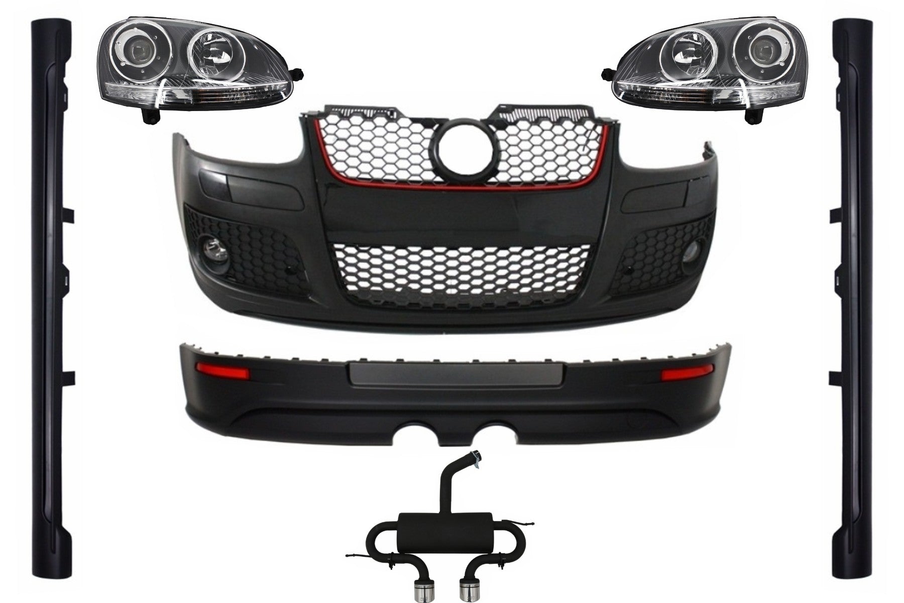 Bodykit für VW Golf V 5 03–07 GTI R32 Look Scheinwerfer Xenon Auspuffanlage CarPartsTuning