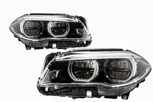 Voll LED Angel Eyes Scheinwerfer für BMW 5er F10 F11 LCI 14-17 CarPartsTuning