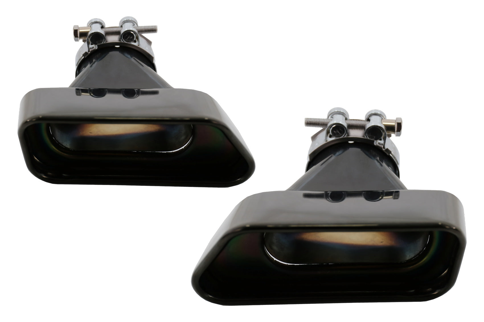 Auspuffblenden BMW 5 Limousine Touring F10 F11 F18 550i V8 LCI Square Look CarPartsTuning