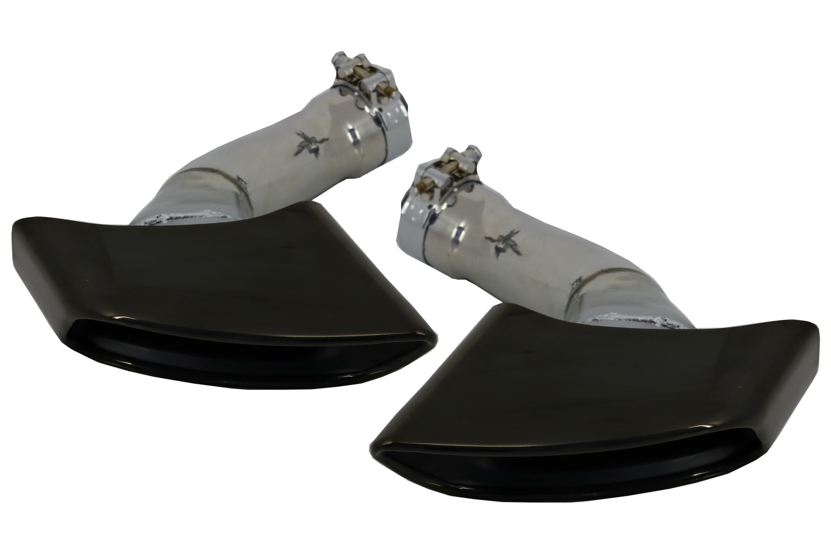 Auspuffblenden passend für BMW X6 E71 (2008-2014) V8 Design Schwarz KITT Professional Exhaust Systems